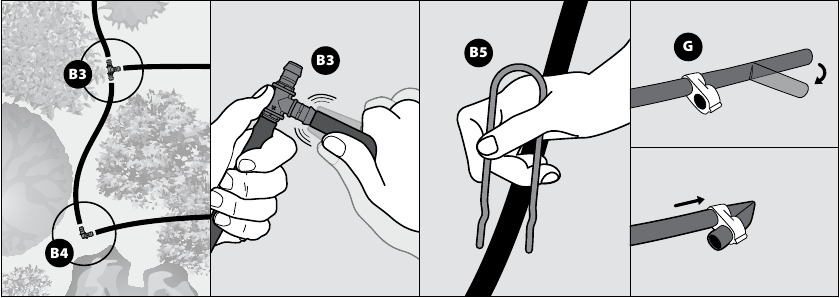 INSTALLATIE - Stap 3 - Sluit een slang aan en zet deze vast