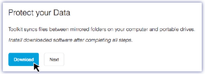 Het apparaat instellen - Stap 3 - Toolkit downloaden