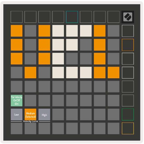 Launchpad X Velocity-instellingen