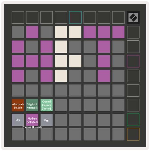 Launchpad X Aftertouch-instellingen