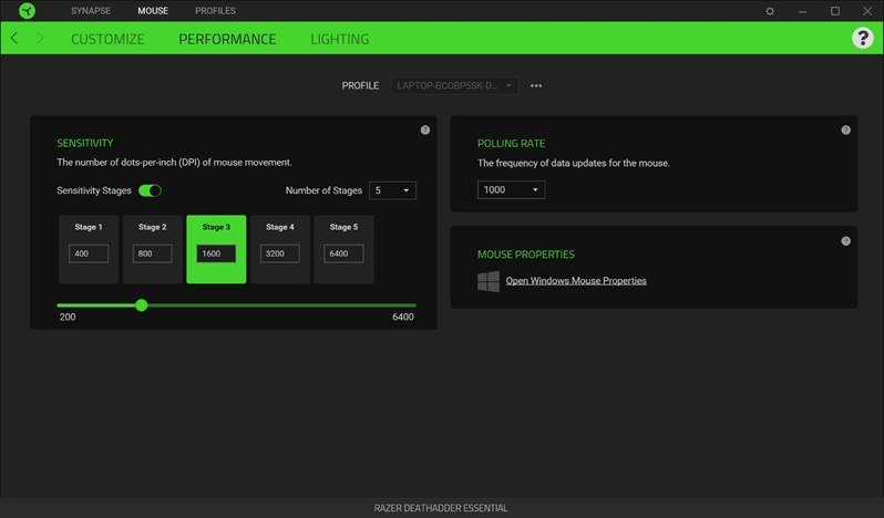 MOUSE TAB - Peformance