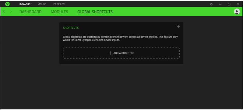 SYNAPSE TAB - Global shortcuts