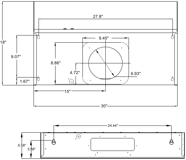 Tekening van verschillende installatiemethoden