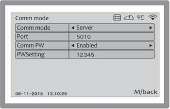COMMUNICATION MODE - Server