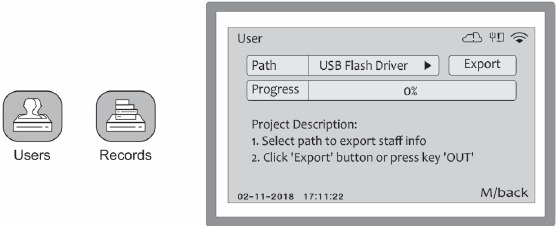 DATA - EXPORT MENU