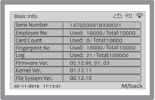SETTING - BASIC INFO MENU
