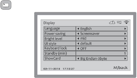 SETTING - DISPLAY MENU
