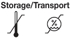 Toegestane opslag- en transporttemperatuur en vochtigheid