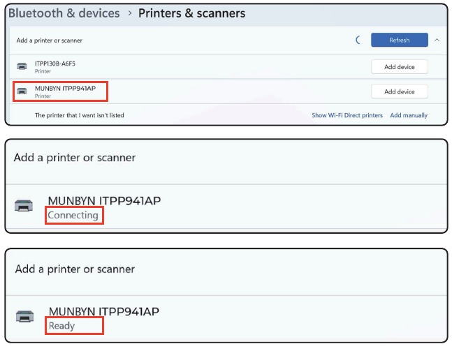 De printer verbinden op een computer met een Windows-systeem - Stap 1