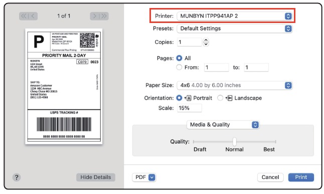 De printer verbinden op een computer met een MacOS-systeem - Stap 2