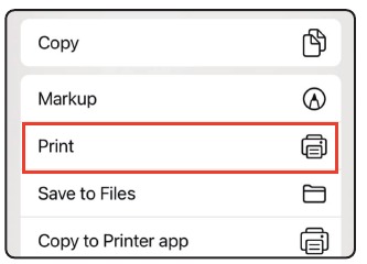 De printer verbinden met de iPhone - Stap 1