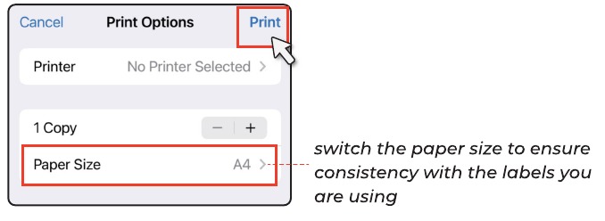 De printer verbinden met de iPhone - Stap 4