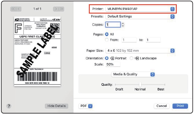 Het apparaat verbinden op een MacOS-systeem - Stap 2