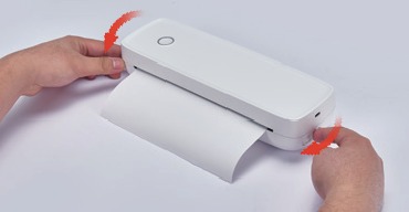 Papier installeren en vervangen - Open de klep