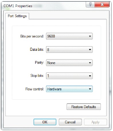 Seri&euml;le (COM) poortconfiguratie - Stap 2