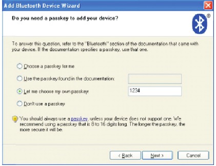 De Bluetooth-configuratie - Stap 5