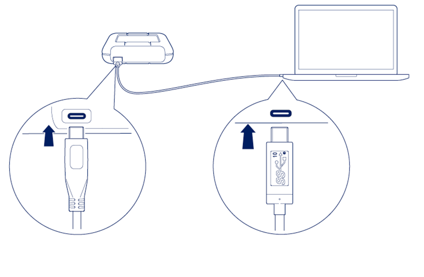 Sluit de USB-kabel aan