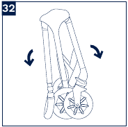 De kinderwagen inklappen