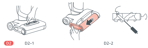 De roller en rollercover reinigen - Stap 1