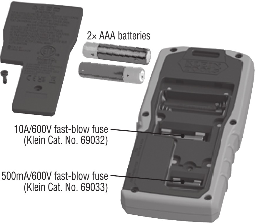 BATTERIJ/ZEKERING VERVANGEN