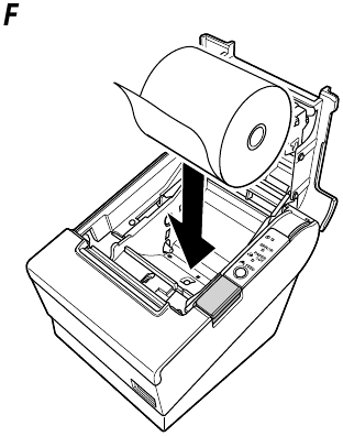 Rollpapier plaatsen - Stap 2