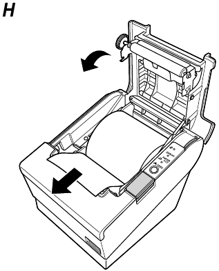 Rollpapier plaatsen - Stap 3