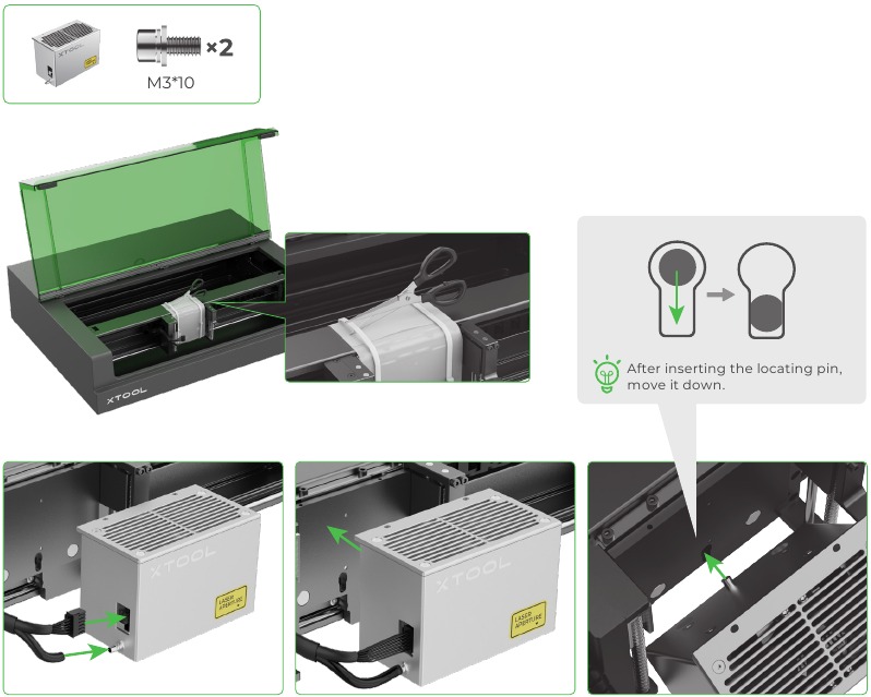Voorbereidingen - Stap 3 - Installeer de lasermodule