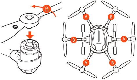 DE PROPELLERS INSTALLEREN