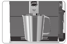 plaats een opvangbak onder de koffie-uitloop