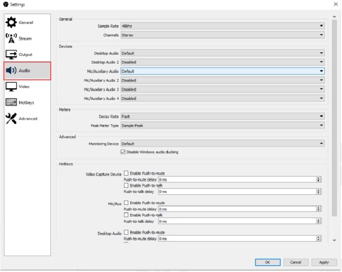 Klik op de Audio of Video - Stap 1