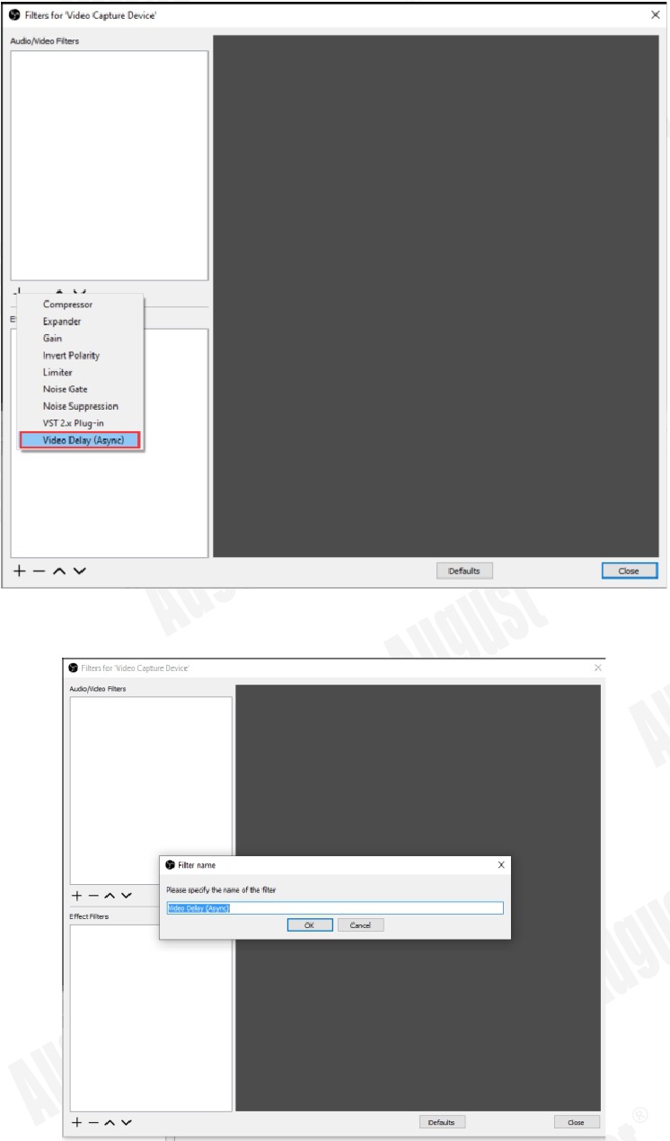 Om de videovertraging in te stellen - Stap 2
