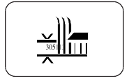 Hoogte van de snijaanpassing (symbool)