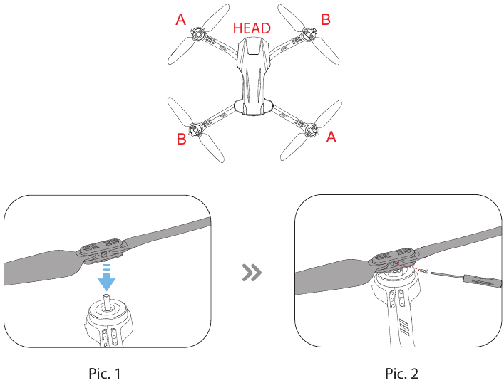 INSTALLATIE - De propellers installeren