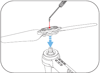 VOORBEREIDING VOOR DE VLUCHT - PROPELLERS INSTALLEREN