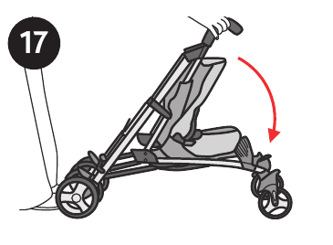 Hoe de kinderwagen inklappen - Stap 3