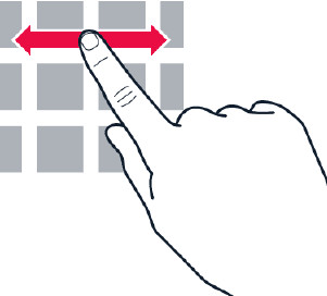 Het touchscreen gebruiken - Stap 1 - Veeg