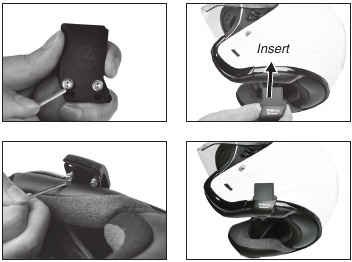 HET APPARAAT OP UW HELM INSTALLEREN - Stap 1