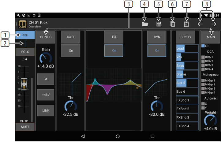 M AIR voor Android - Ingang
