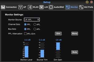 Setup Menu - Monitor Tab