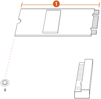 De M.2 SSD-module installeren - Stap 2