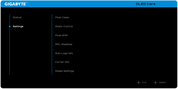 WERKING - Het menu OLED Care gebruiken