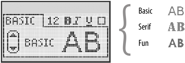 Uw label opmaken - Lettertype selecteren