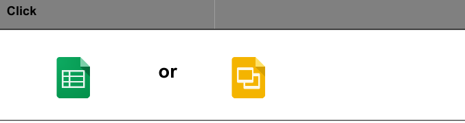 Google Documenten, Spreadsheets en Presentaties