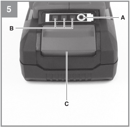 Overzicht accucapaciteitindicator