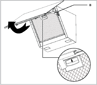 Aluminiumfilters verwijderen - Stap 1