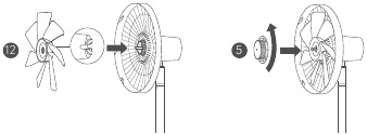Installatie - Installeer de ventilatorbladconstructie
