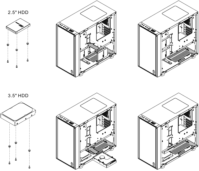 HDD Installatie
