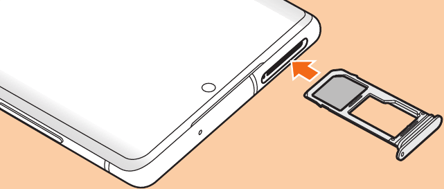 De au IC-kaart/microSD-geheugenkaartsleuf bevestigen