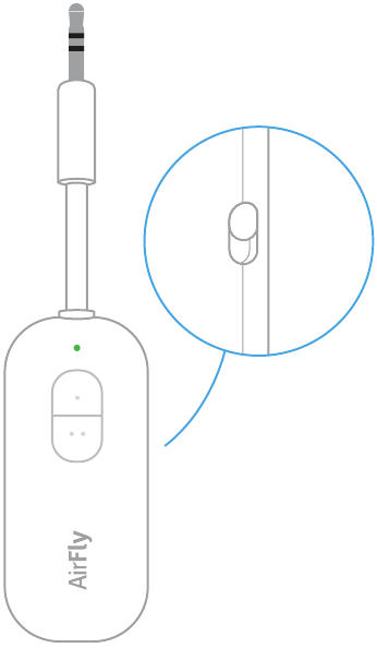 AirFly Duo in- en uitschakelen