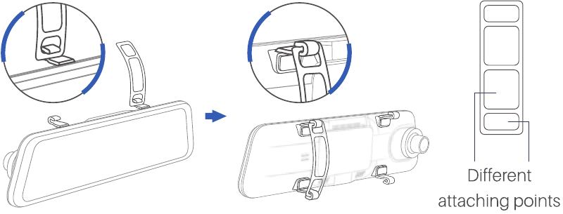 Installatie - Stap 2 - Bevestig de dashcam